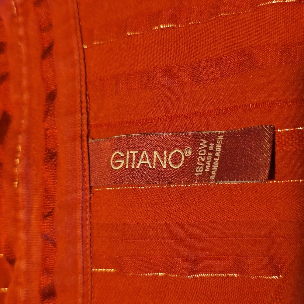 Gitano Y2K Red 3/4 Sleeve Top 18/20 - Picture 4 of 5